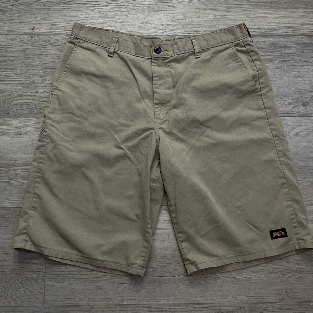 Dickies Men's Khaki Flat Front Shorts